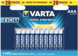 20 x AAA Varta alkaline batterijen - LongLife Power - 4903
