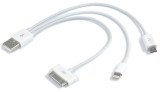 Handige 3 in 1 USB kabel - Apple 30pins, Apple Lightning en microUSB