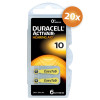 Voordeelpak Duracell gehoorapparaat batterijen - Type 10 (geel) - 20 x 6 stuks