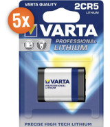 Voordeelpak van 5 x Varta Photo Lithium batterijen 2CR5