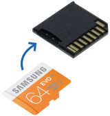 MicroSD Adapter + 64GB Samsung geheugen voor MacBook Pro 13