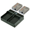 Jupio Kit: 2 x camera-accu LP-E8 1120mAh + USB Dual lader