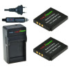 2 x NP-50 accu's voor Fujifilm - inclusief oplader en autolader - Origineel ChiliPower