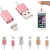 3in1 Magnetische USB kabel - microUSB, Apple Lightning en USB-C in één