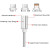 3in1 Magnetische USB kabel - microUSB, Apple Lightning en USB-C in één