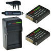 2 x NP-95 accu's voor Fujifilm - Charger Kit + car-charger - UK version