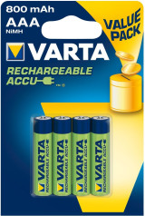 Varta AAA batterijen oplaadbaar - 800mAh - 4 stuks