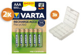 Varta AAA batterijen Voordeelpak 10+2 gratis - 800mAh - Oplaadbaar