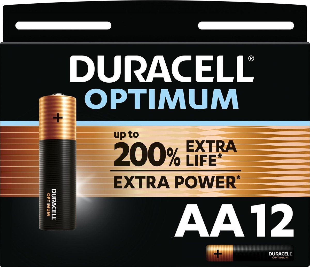 toewijzing zand besluiten Duracell Optimum Alkaline AA batterijen - 12 stuks | Saake-shop.be