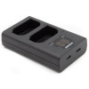 ChiliPower Panasonic DMW-BLK22 dubbellader voor 2 camera accu's (tegelijk)