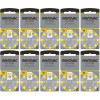 Rayovac gehoorapparaat batterijen Type 10 (geel) - 10 x 8 stuks